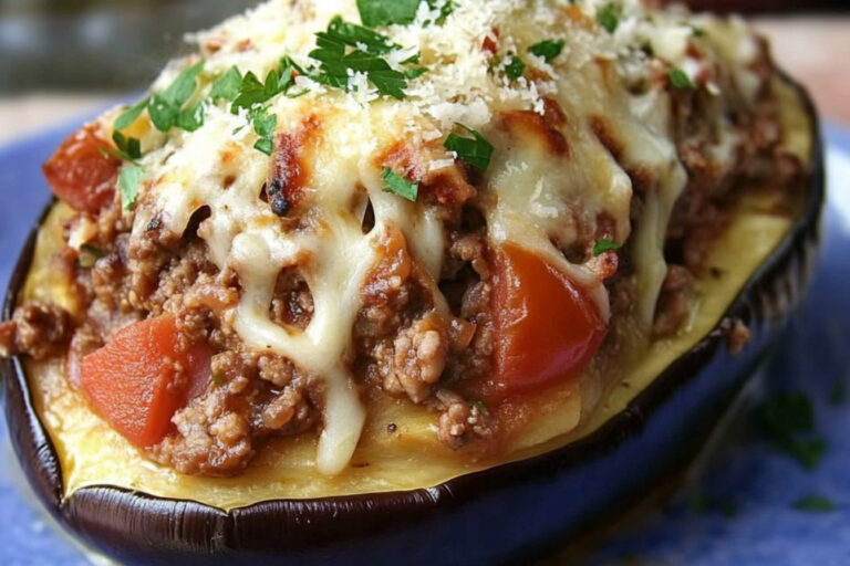 Barquetas de berenjenas rellenas