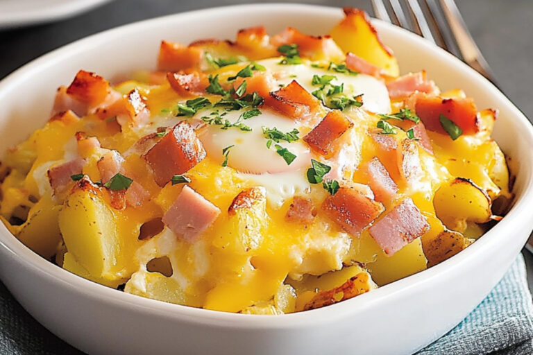 Cazuelas de desayuno con jamón