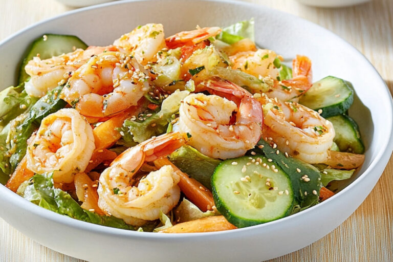 Ensalada de camarones asiática