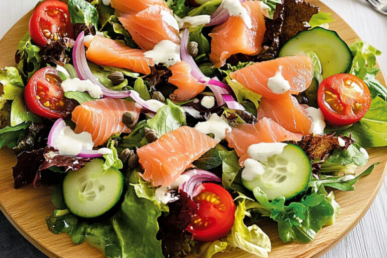 Ensalada de salmón ahumado