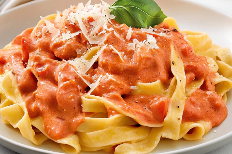 Fettucines a la sauce rosée
