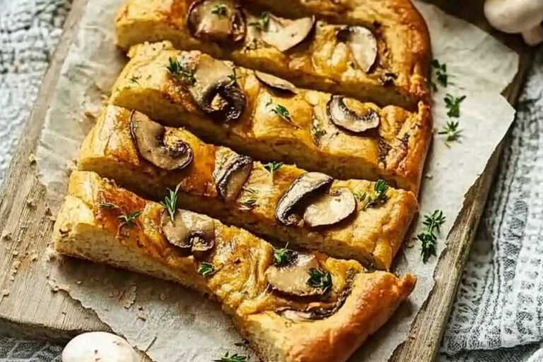 Focaccia de pleurotes