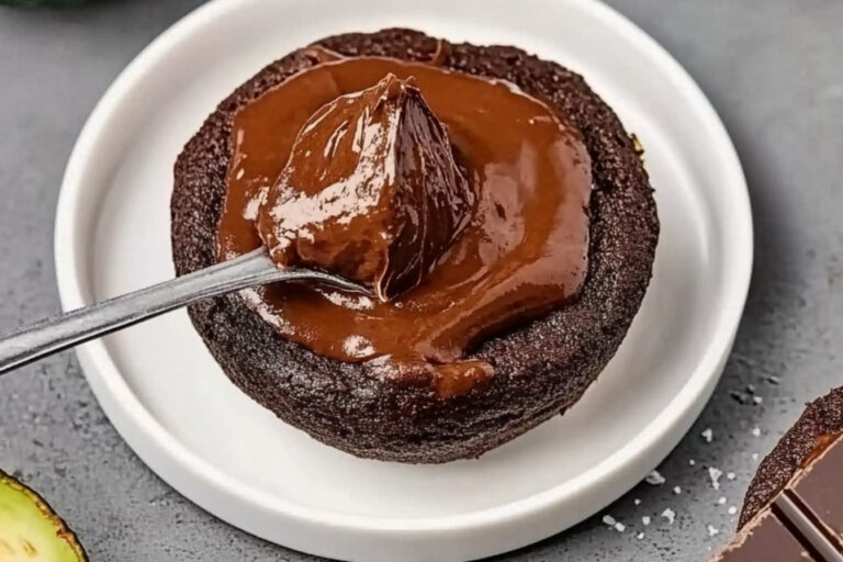 Fondant de aguacate y chocolate