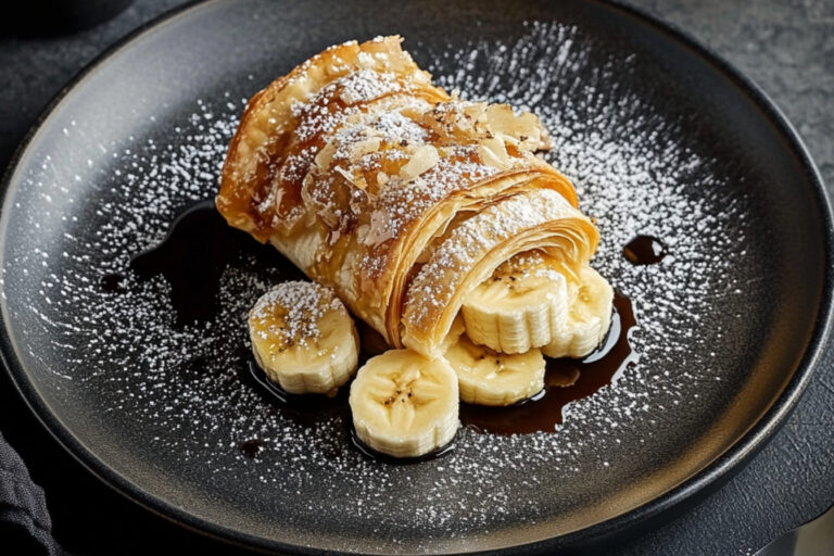Hojaldre de plátano y café