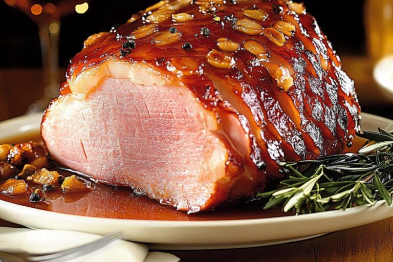 Jamon glaseado con jarabe de arce