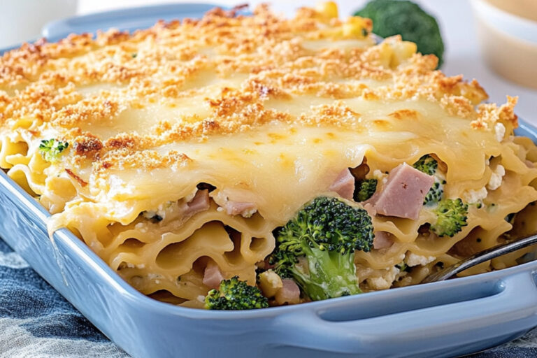 Lasaña de macarrones y brócoli