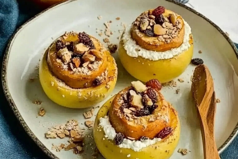 Manzanas rellenas de ricotta