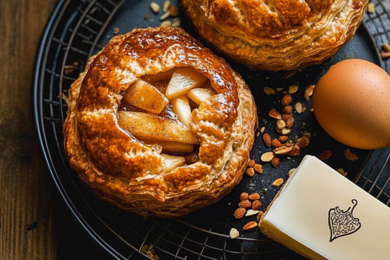 Mini galette de reyes con manzanas