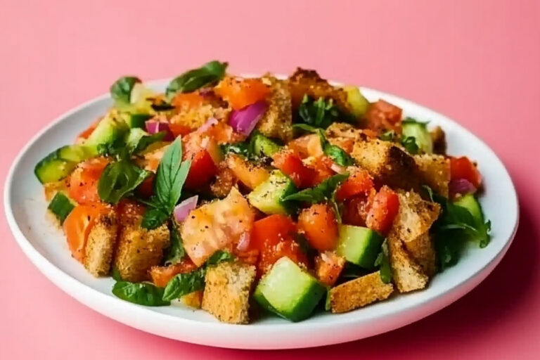 Panzanella de verduras y pan