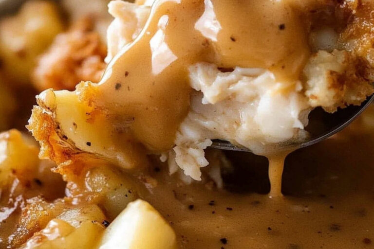 Papas con salsa de gravy