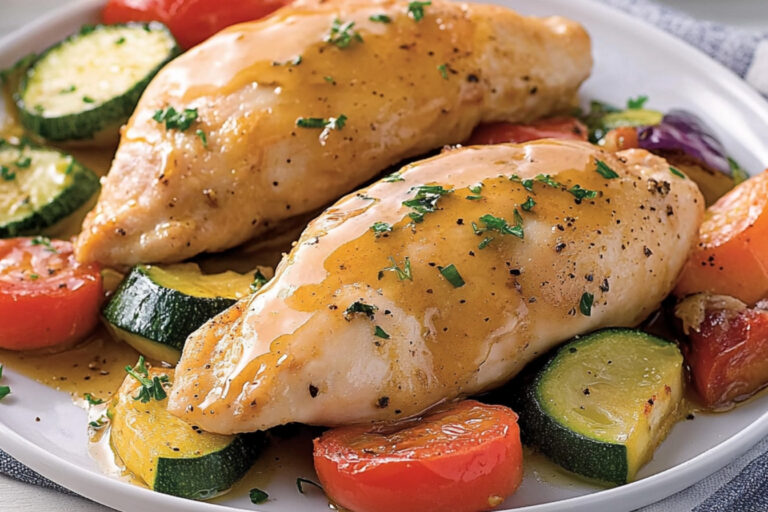 Papillote de poulet au miel