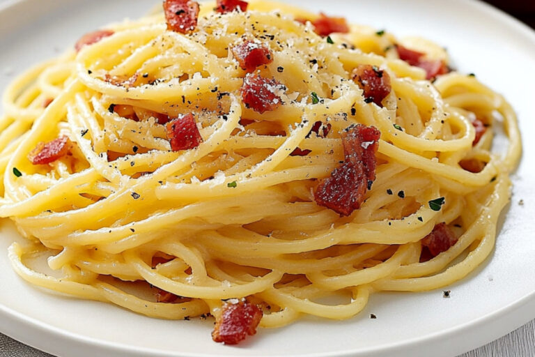 Pasta carbonara express sin gluten