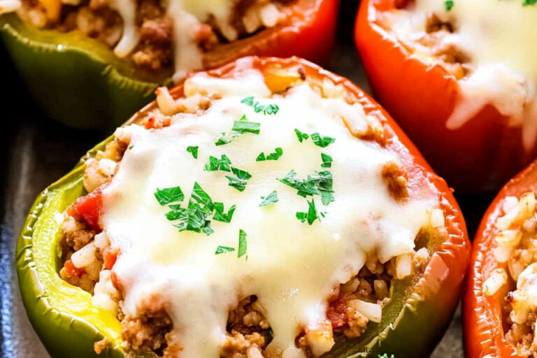 Pimientos rellenos de pavo italiano