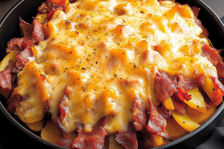 Puré de patatas con pato ahumado