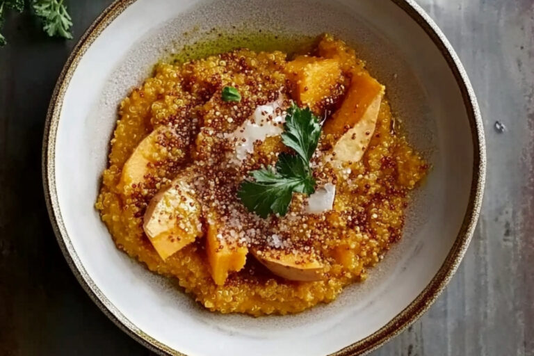 Puré de patates douces y quinoa