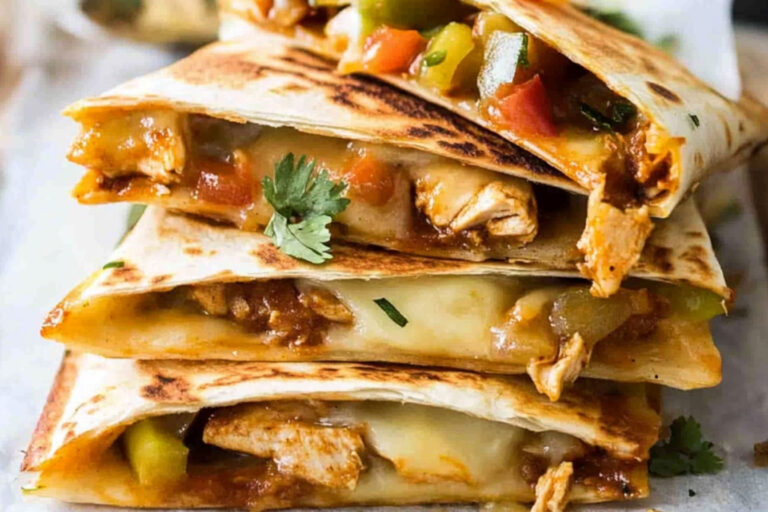 Quesadillas de pollo al horno