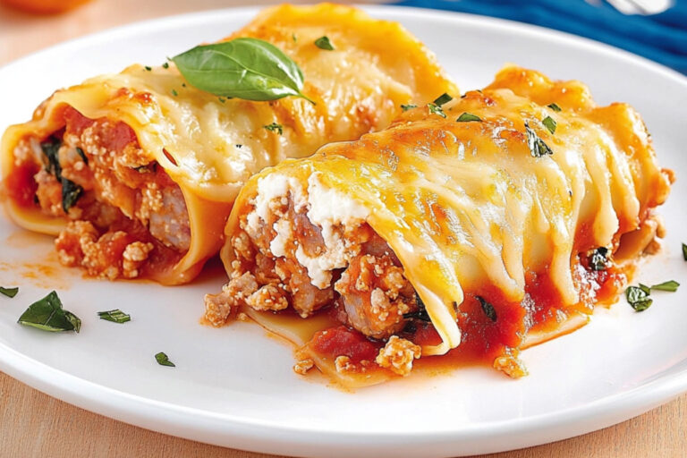 Rollos de lasaña de salchichas
