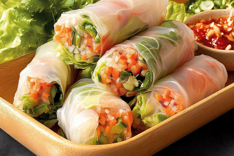 Rouleaux de printemps au kimchi