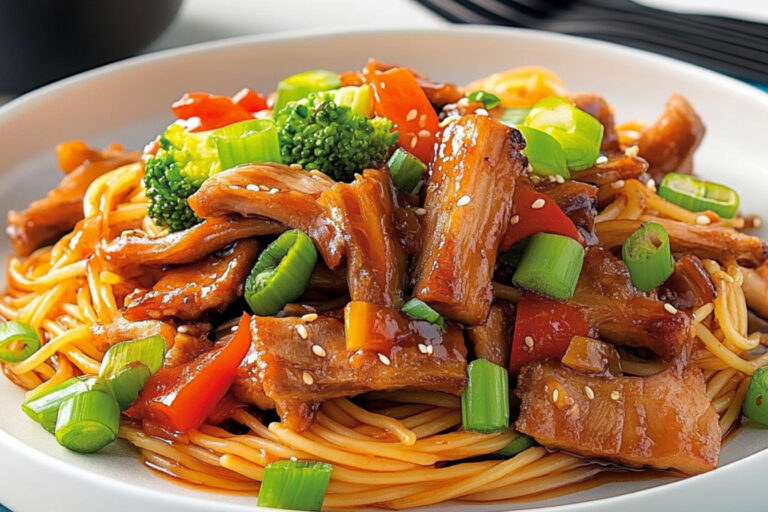 Spaghetti chino con costillas