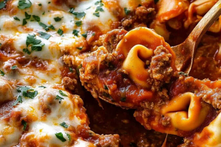 Tortellini al horno con salchicha