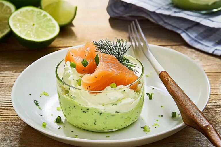 Verrines de mascarpone y aguacate