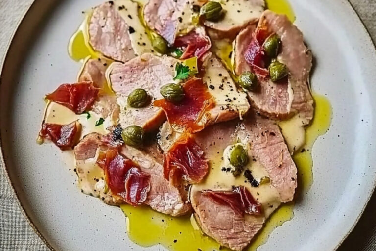 Vitello tonnato con alcaparras