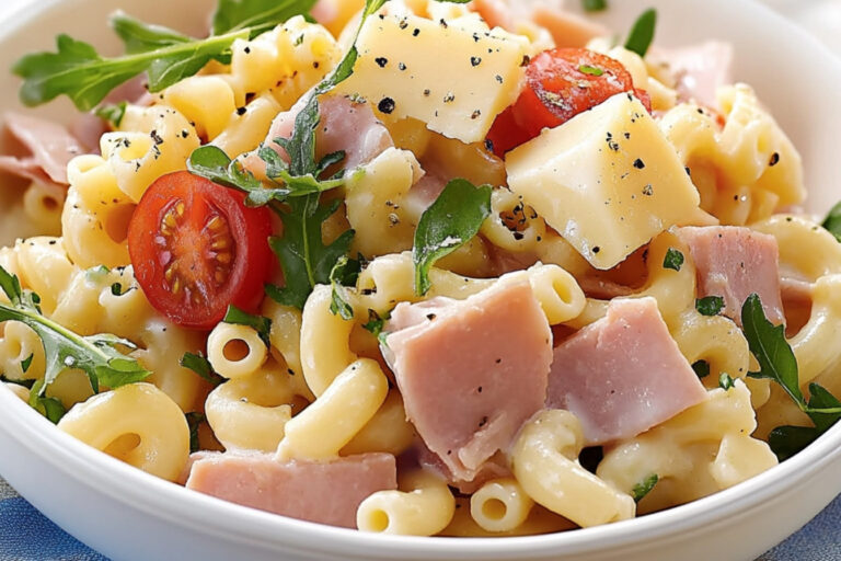 Ensalada de macarrones y jamón