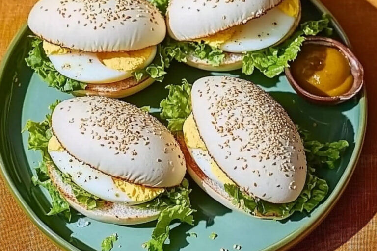Mini hamburguesas de huevo