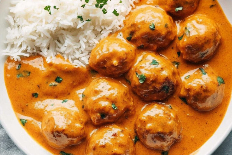 Albóndigas de Pollo en Salsa de Mantequilla