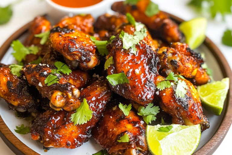 Alitas de pollo crujientes con miel