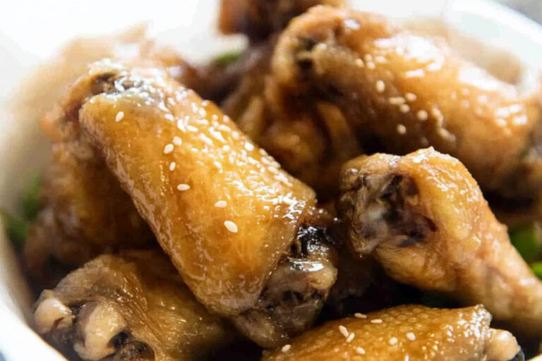 Alitas de pollo crujientes con salsa de miel