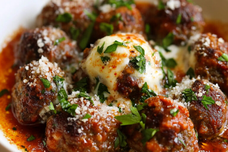 Almóndigas rellenas de mozzarella irresistibles