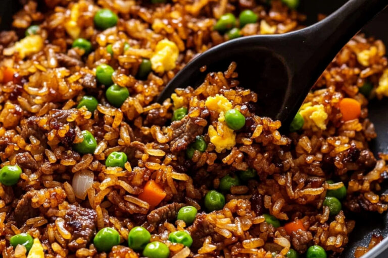 Arroz frito de carne en 30 minutos