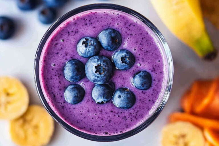Batido de arándano fácil y delicioso en minutos