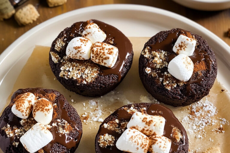 “Bocaditos de brownie con sabor a s’mores”