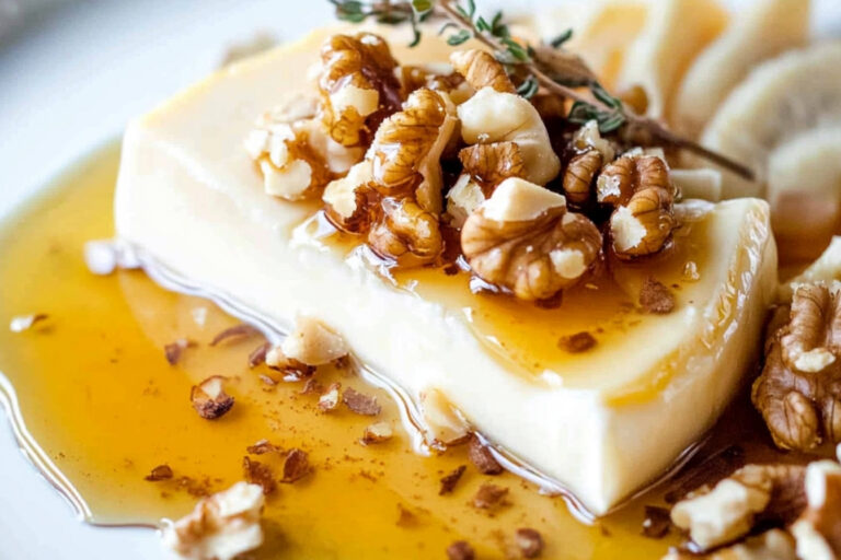 Brie con miel especiada y nueces deliciosas