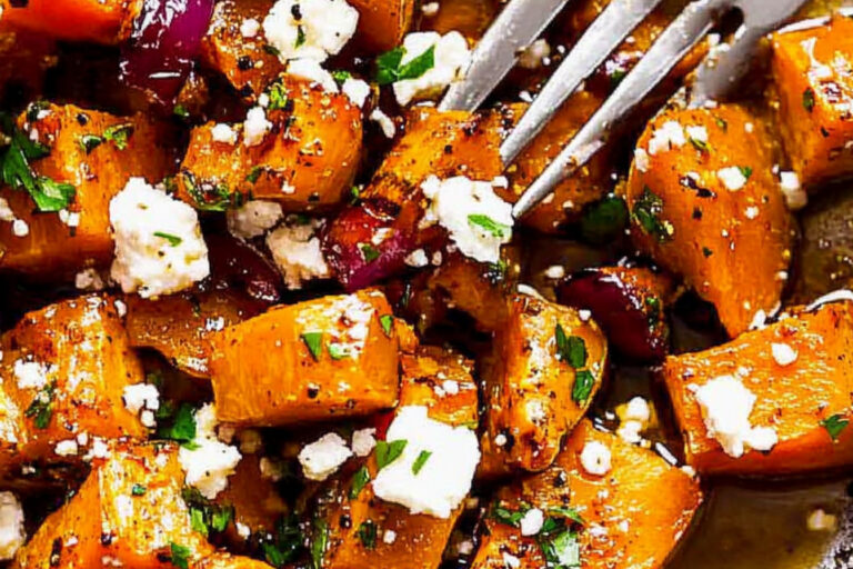 Calabaza Asada con Miel y Feta Deliciosa