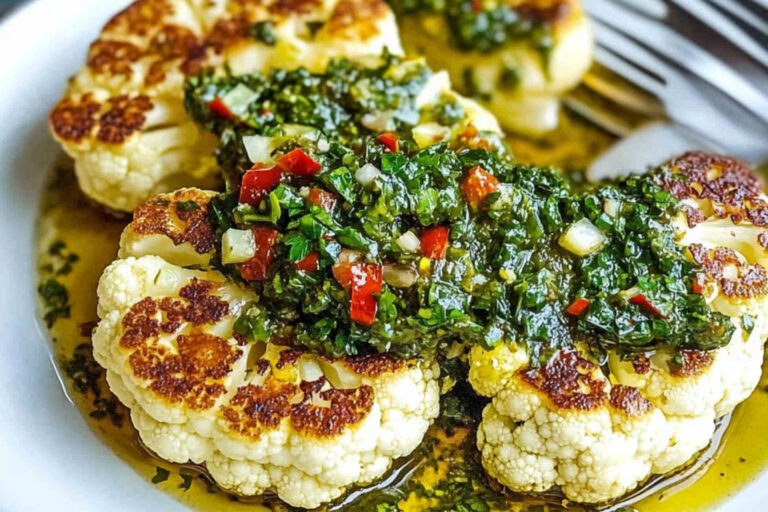 Chuletitas de coliflor chimichurri