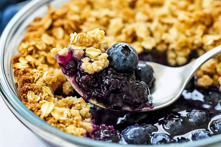 Crumble de arándanos fácil