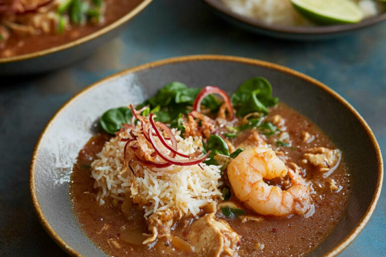 Curry de pollo y gambas al estilo Russell Howard