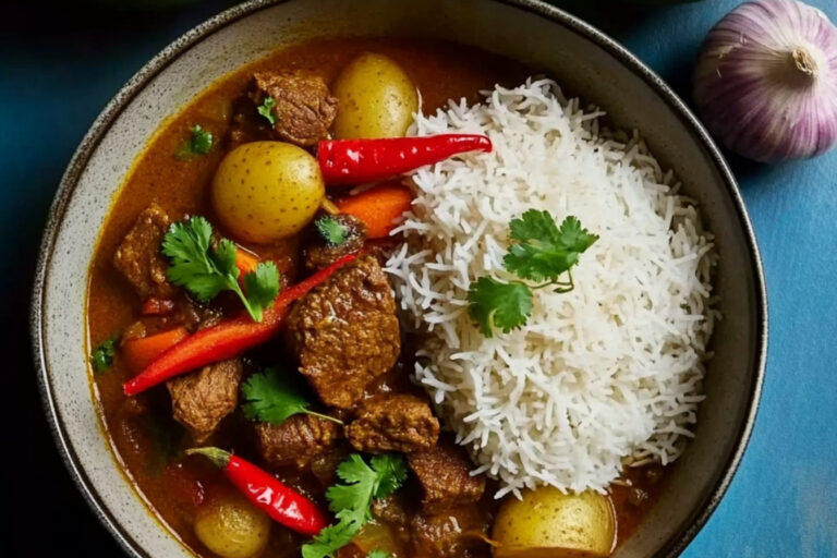 Curry de res en olla lenta