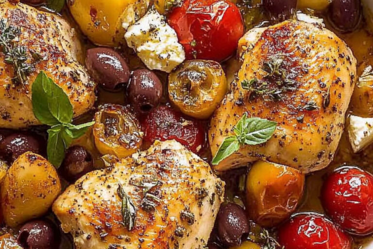 Deléitate con esta cena de pollo mediterráneo
