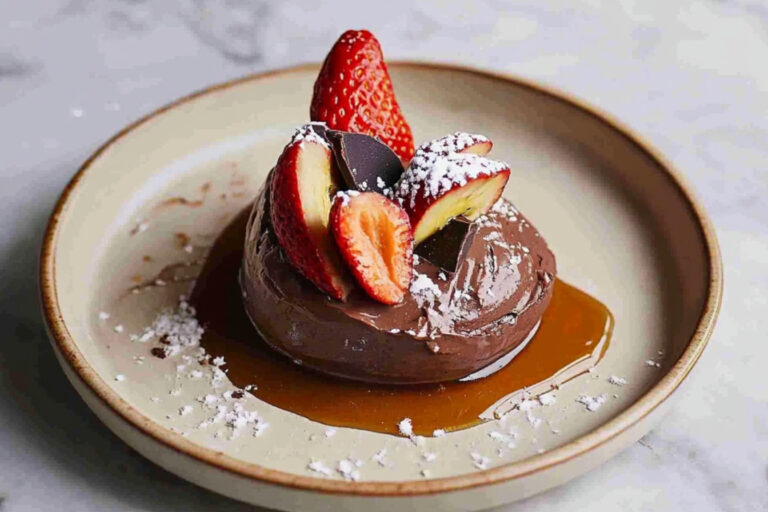 Delicia de mousse de chocolate y aguacate