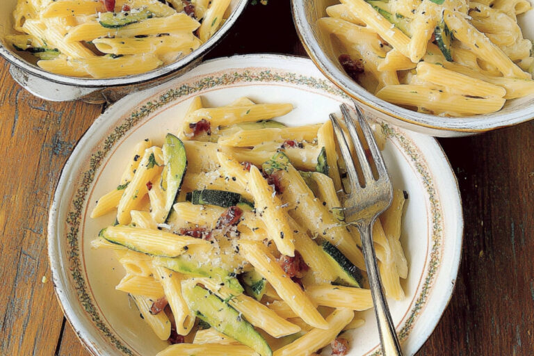 Deliciosa Carbonara de Lentejas y Calabacín