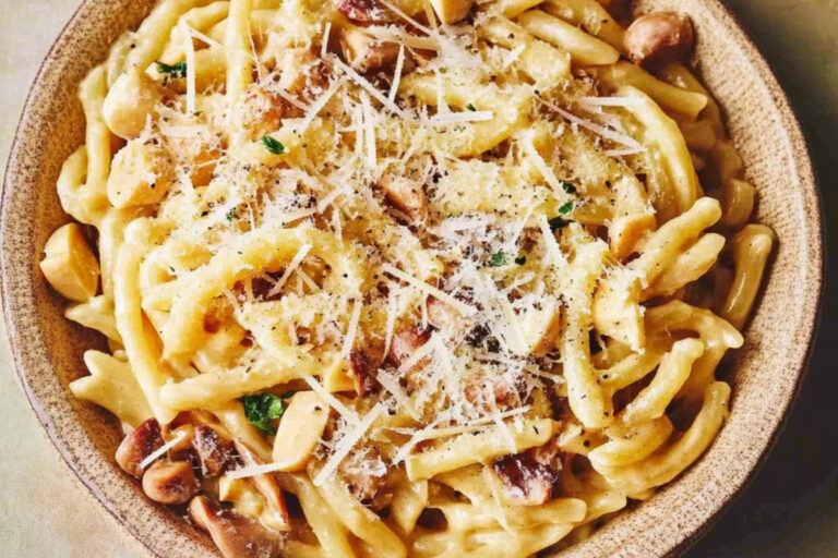 Deliciosa carbonara de castañas en 30 minutos