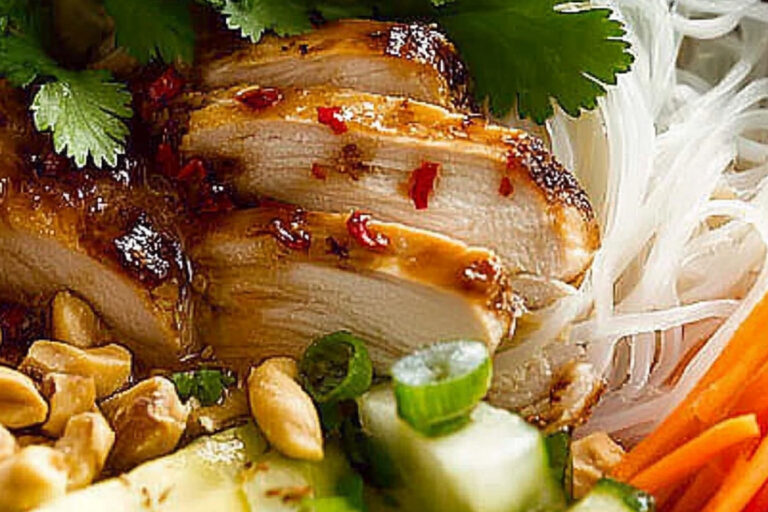 Deliciosa ensalada de pollo al estilo vietnamita