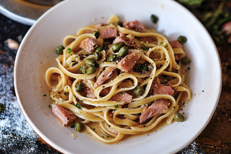 Deliciosa fettuccine de atún en minutos
