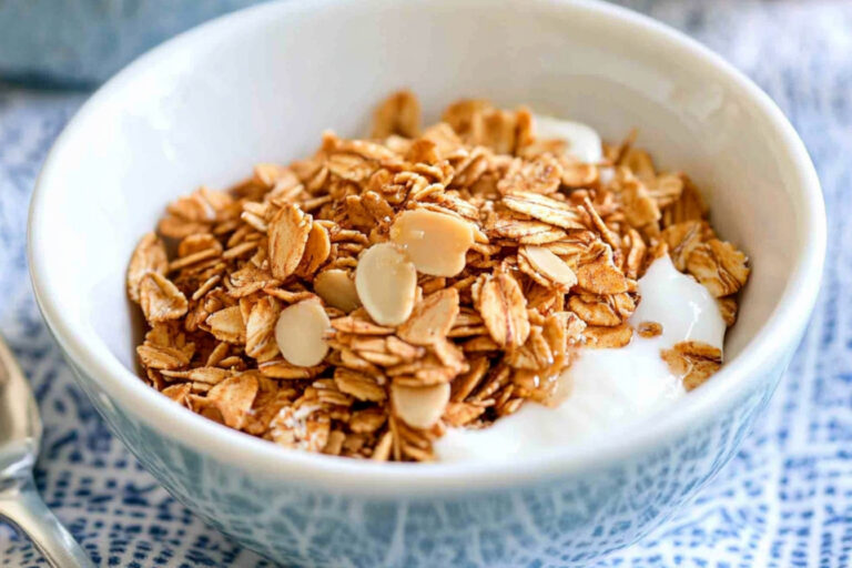 Deliciosa granola casera de vainilla y almendra