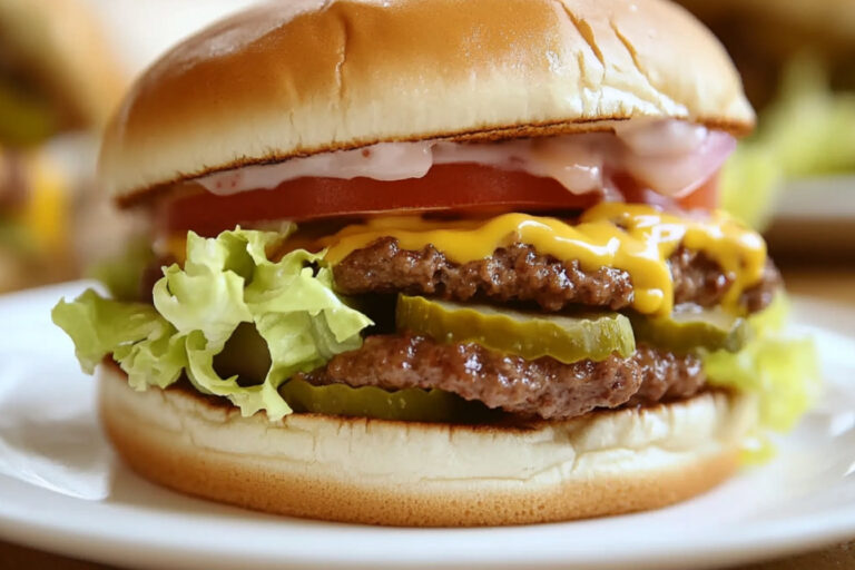 Deliciosa hamburguesa casera estilo In-N-Out