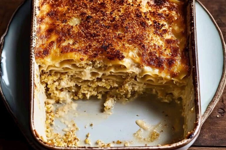 Deliciosa lasaña de coliflor y queso fácil